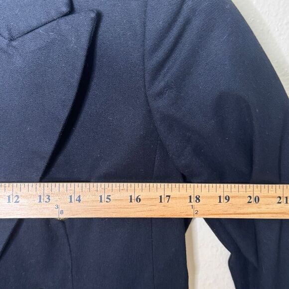 Banana Republic Captain Blazer Women's 8P Black Gold Buttons Double Breasted - Picture 11 of 12